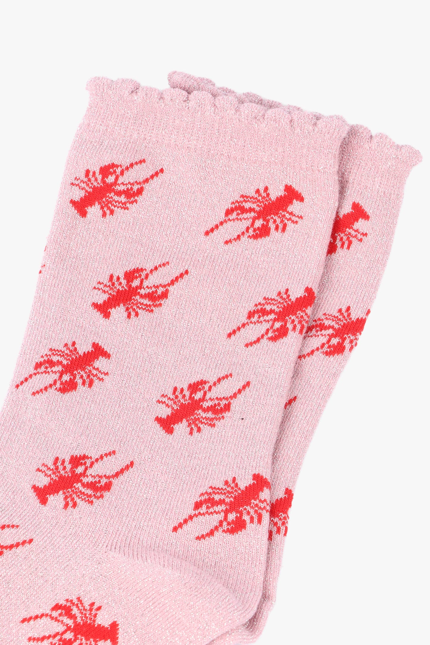 Sock Talk Lobster Glitter Socks