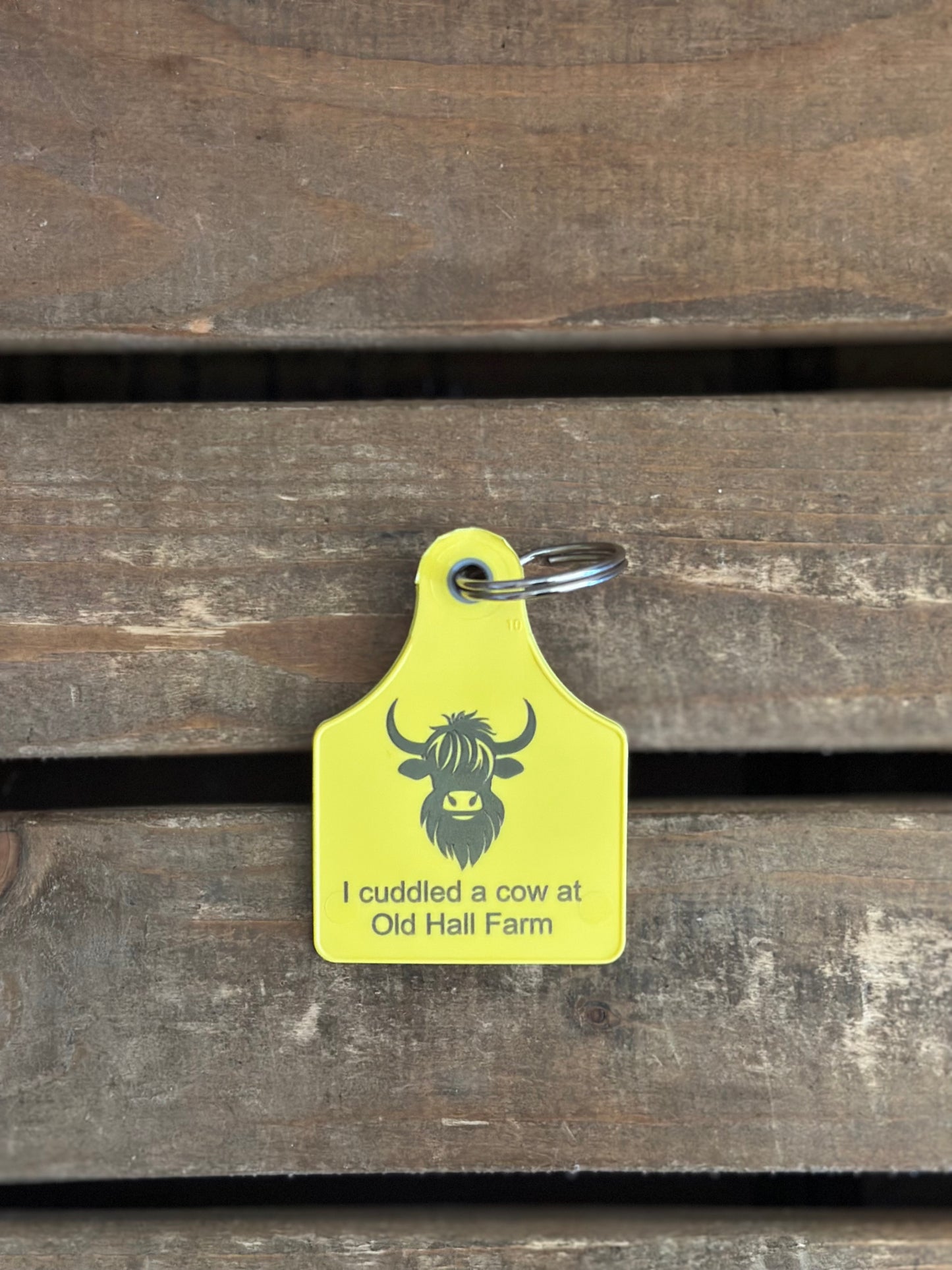 Cow Ear Tag Keyring