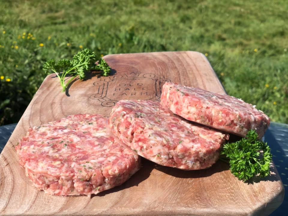 4 Pork and Apple Burgers