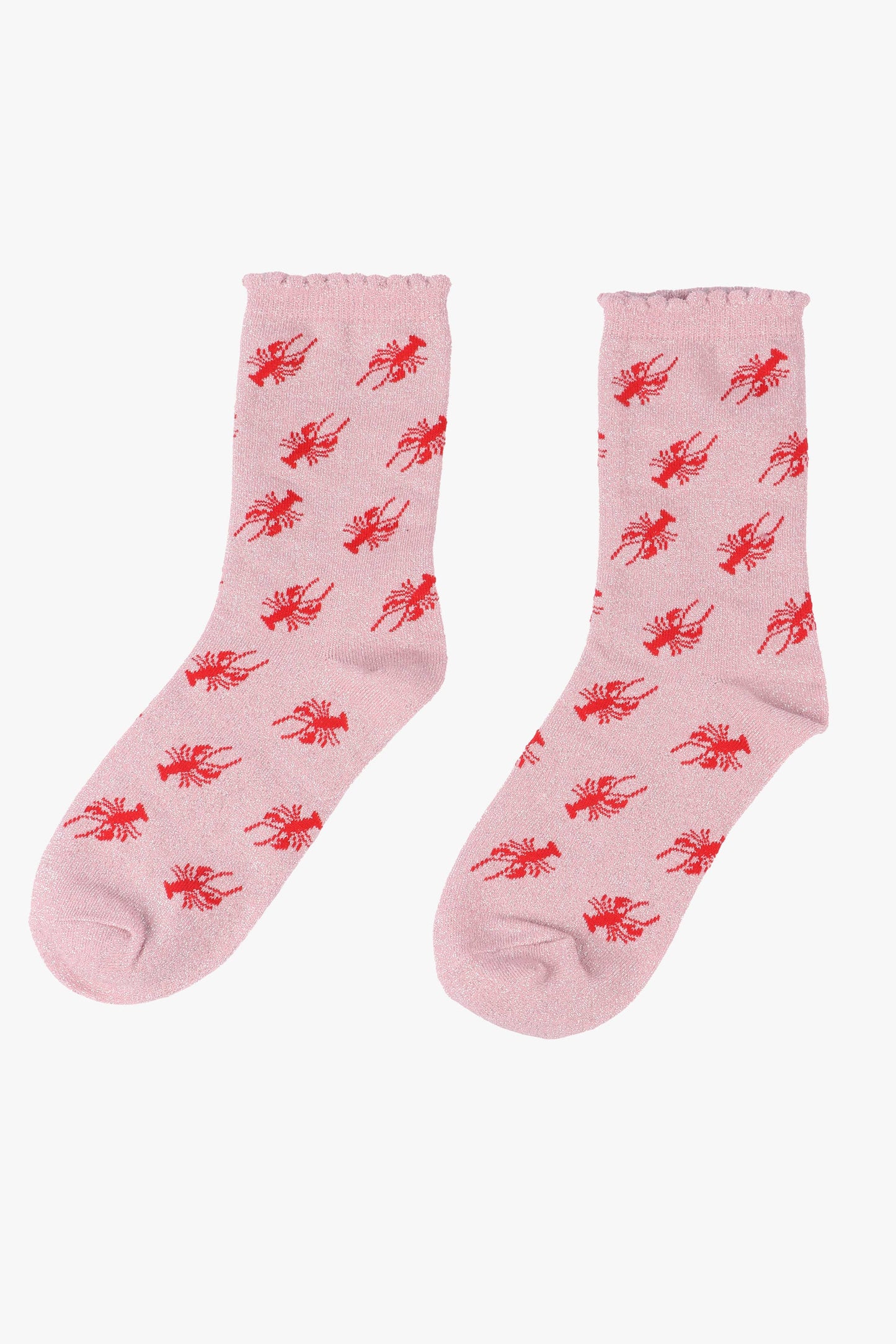 Sock Talk Lobster Glitter Socks