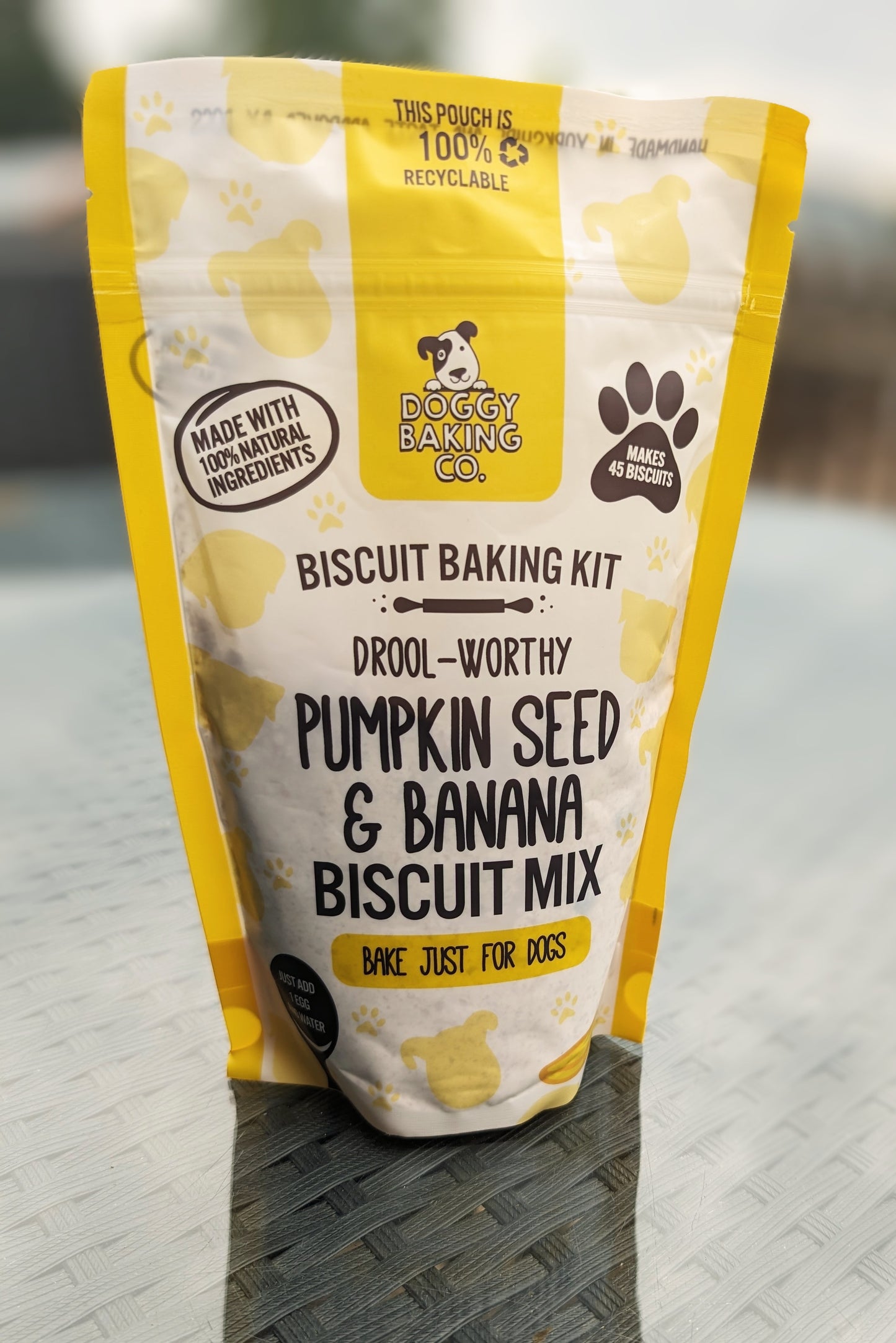 Doggy Baking Co. Pumpkin Seed & Banana Biscuit Mix Just For Dogs