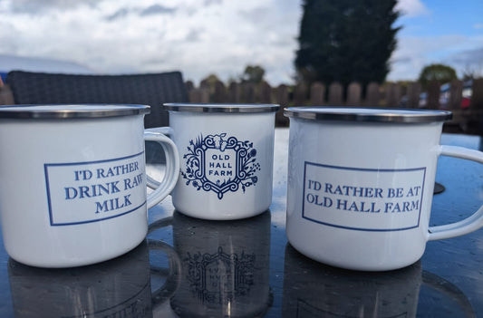 Old Hall Farm Enamel Mug