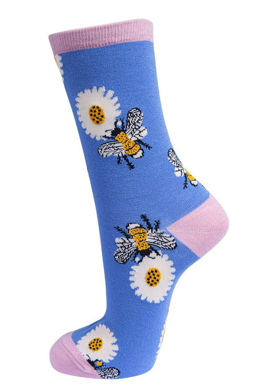 Sock Talk Bamboo Sunflower Bumblebee Socks