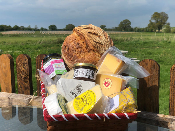 Hamper Wrapping for Cheese Hampers